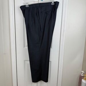 Zignone High Twist Wool Pleated‎ Dress Pants Mens 38x32 Charcoal Made in Italy